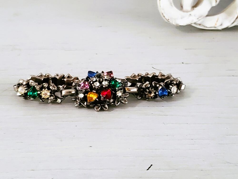 Vintage Multi-color Rhinestone Bracelet